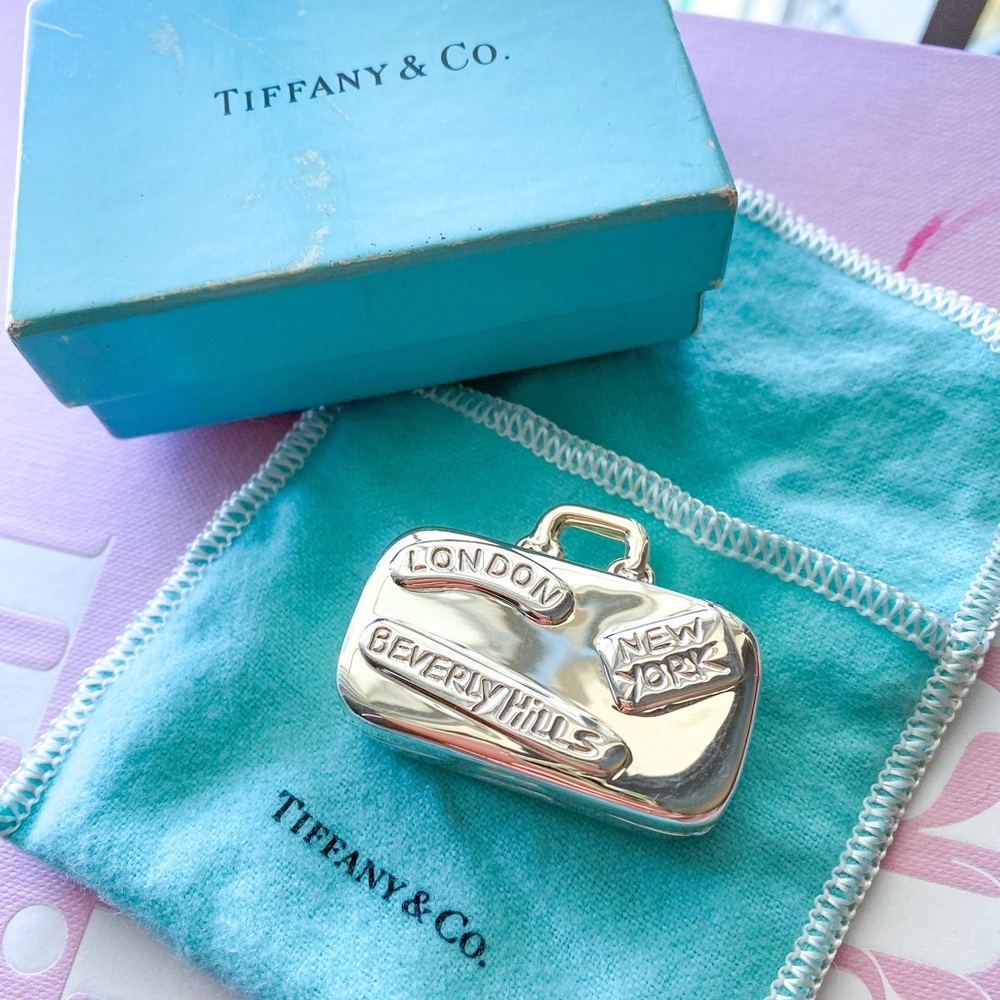 Tiffany & Co. Sterling Silver Travel Luggage Suitcase Pill or Trinket Box - Picture 4 of 11